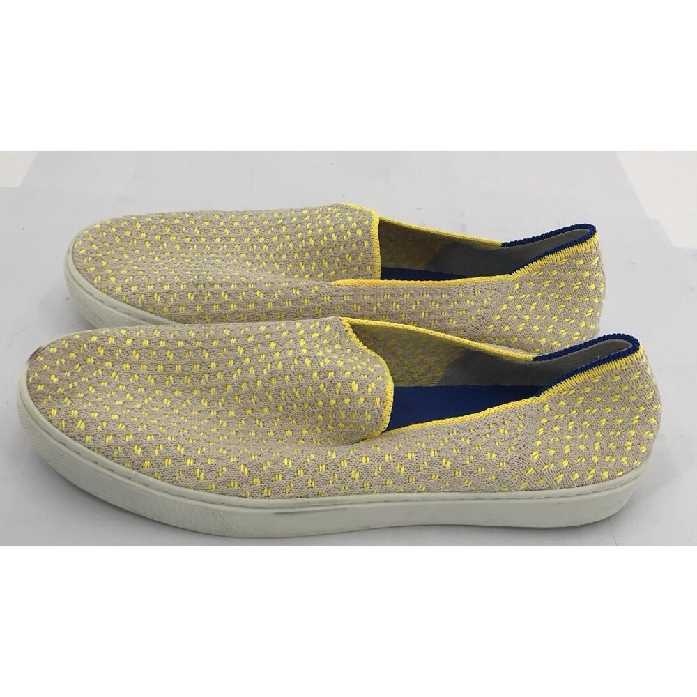Rothys Shoes Size 8 Lemon Yellow Honeycomb The Sneaker Washable Comfort Slip On - Picture 2 of 16